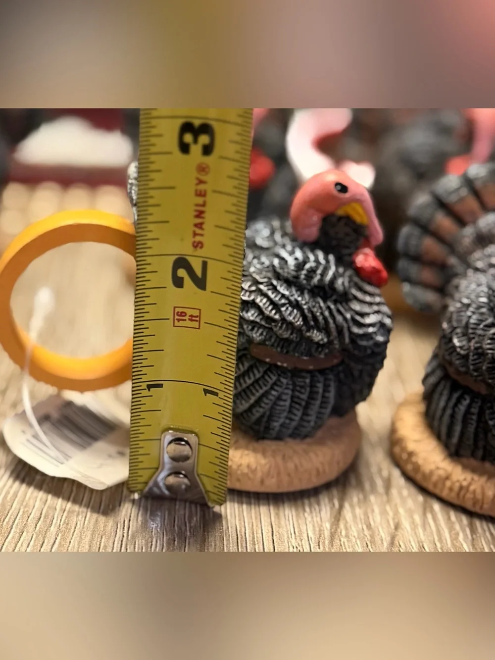 Vintage Turkey Napkin Rings Set 6 Dayton's MarshallField's Hudson's Thanksgiving